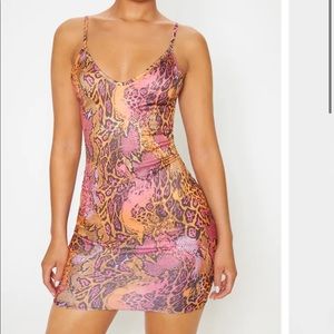 Pretty Little Thing Snakeskin Dress